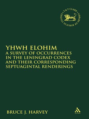 cover image of YHWH Elohim